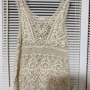 Crochet cream tunic, BEAUTIFUL